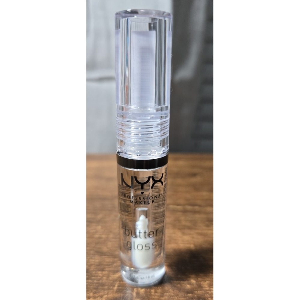 NYX  Butter Gloss, Non-Sticky Lip Gloss - Sugar Glass‎ (Clear) Factory Sealed